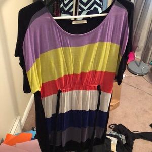 Multi cores striped dress